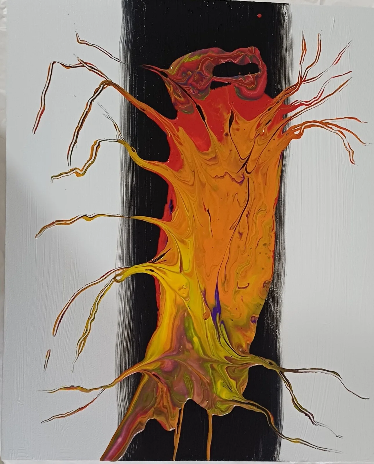 Akrylmålning Den sprider sig. av Ellinor Karlsson