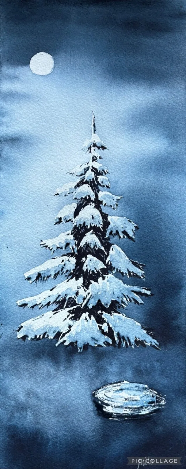 Akvarell Moonlight av Marie-Louice Eriksson