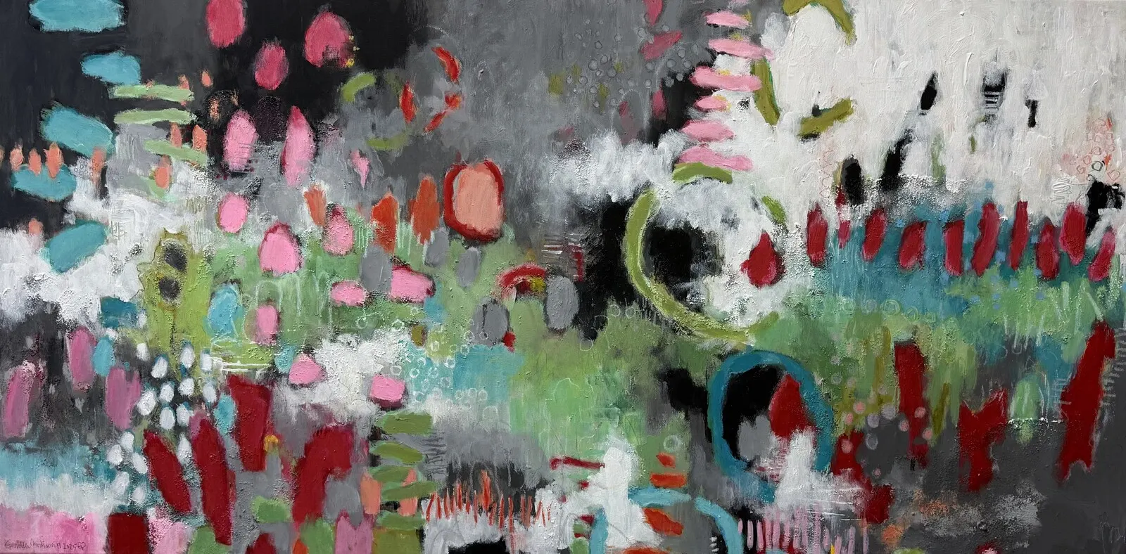 Akrylmålning Vidänger kveiar av Gunilla Christiansson