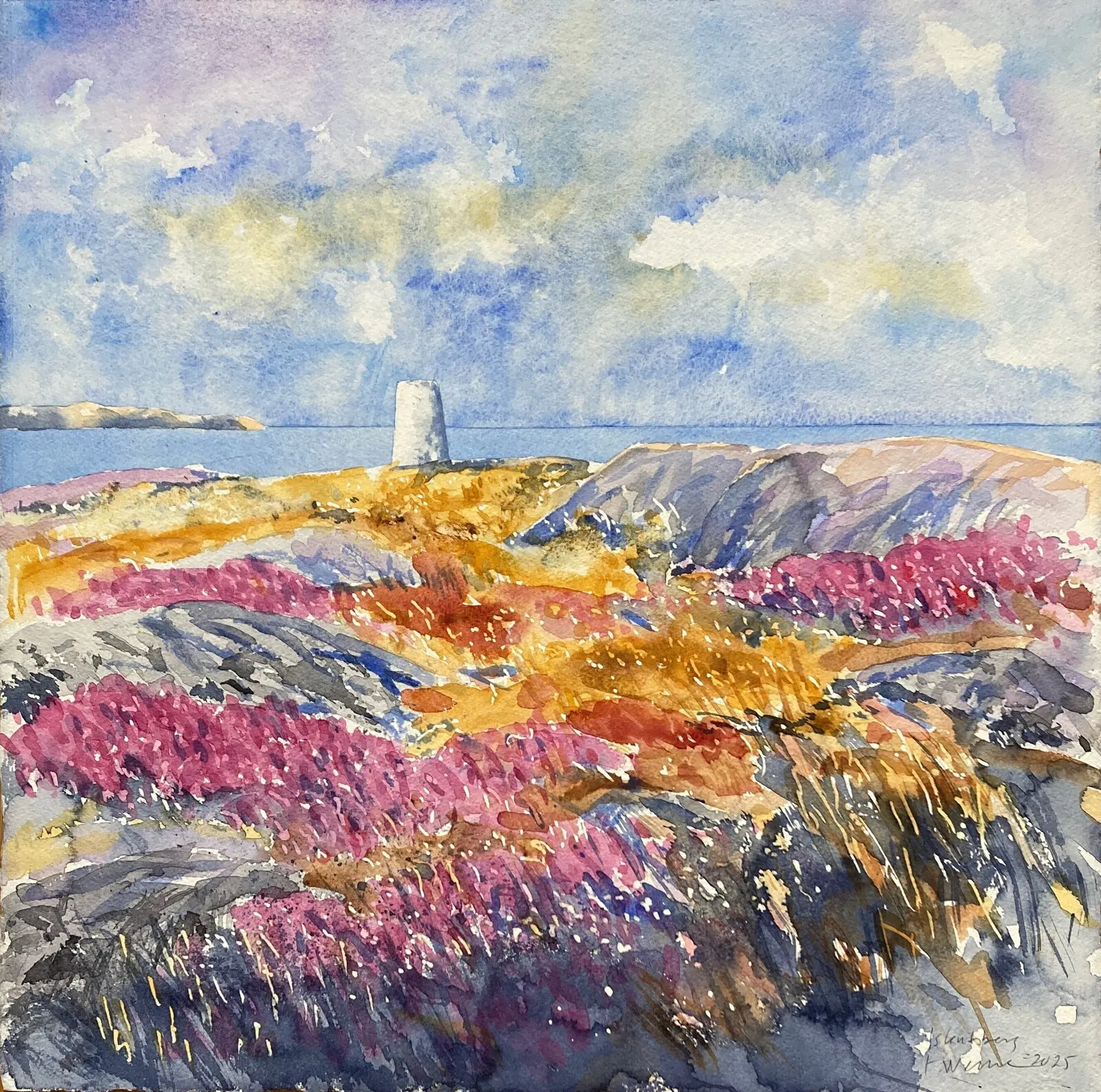 Akvarell Islandsberg (1) av Tord Wennerblom