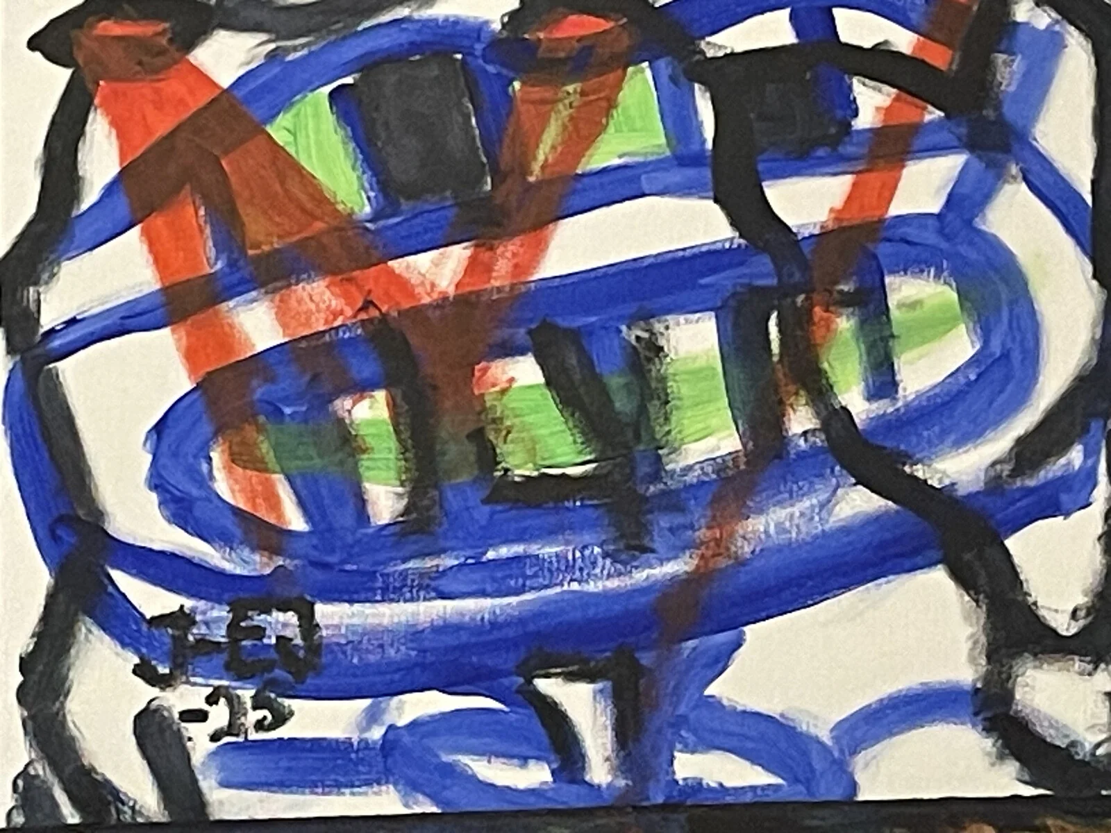 Akrylmålning Mr Tiger av Jan-Eric Johansson