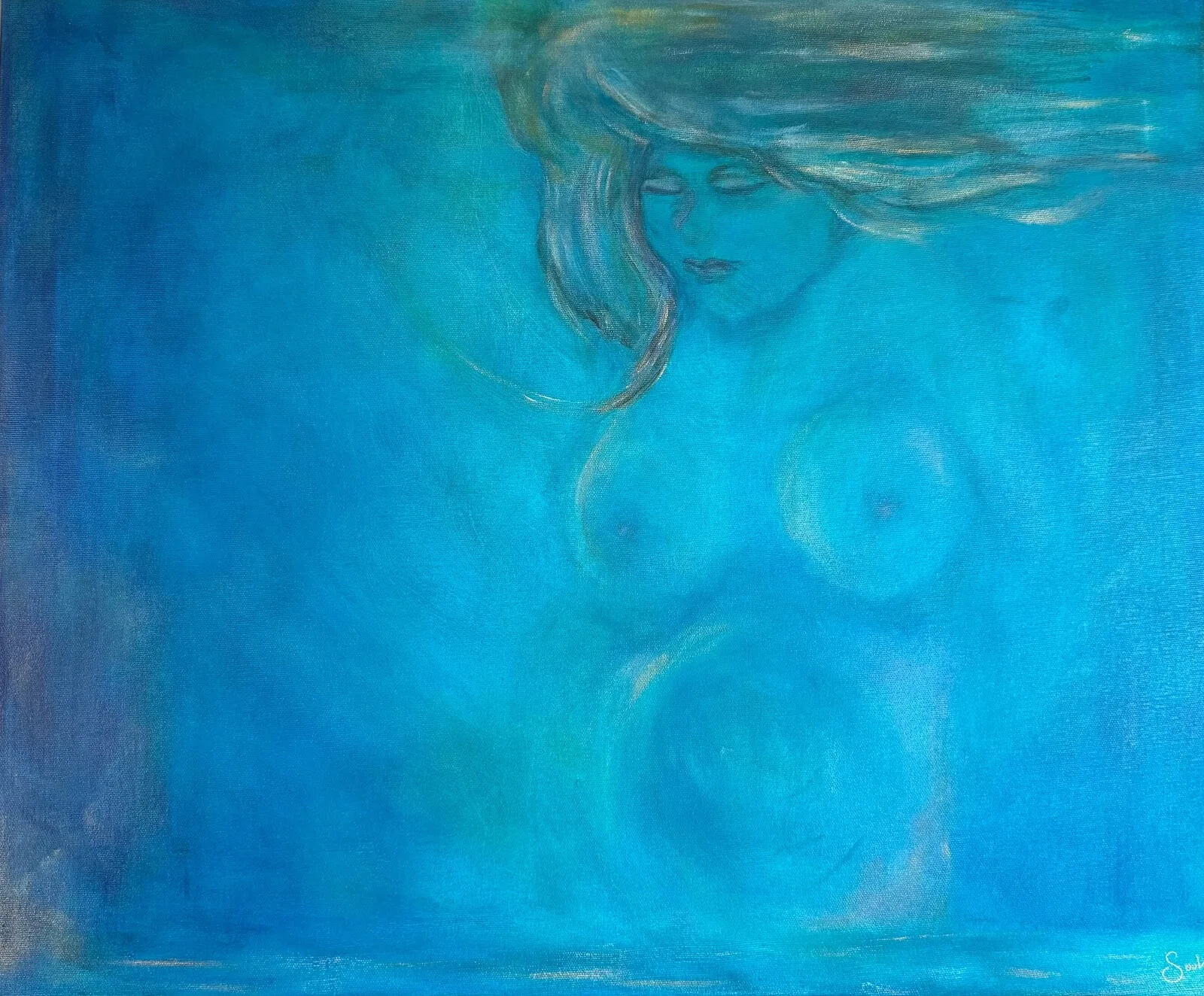 Akrylmålning av Sook Hansson