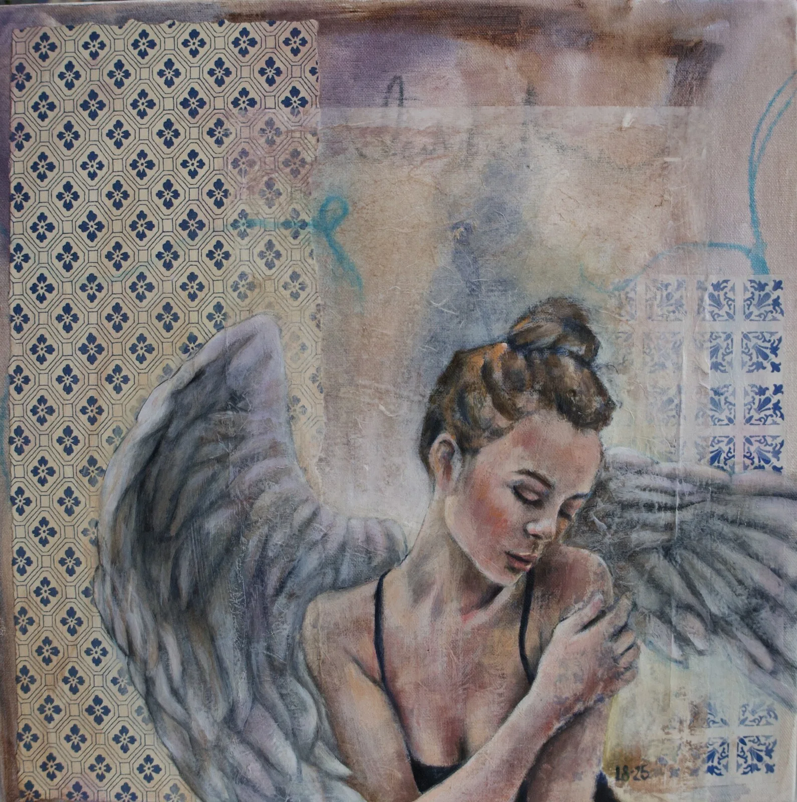 Oljemålning Epoche’ av Charlotte L8 Winberg