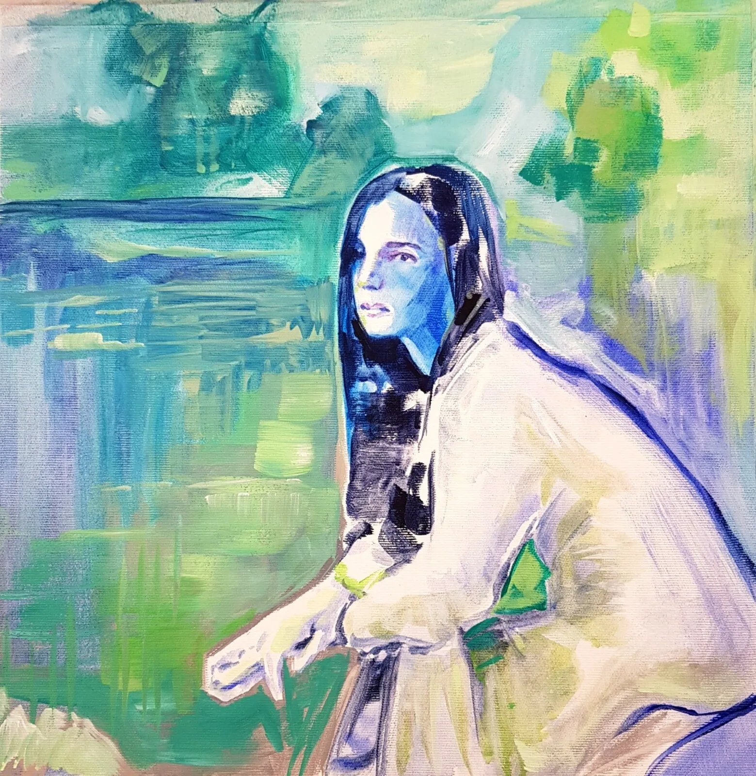 Akrylmålning Early start av Daniel Vandinja