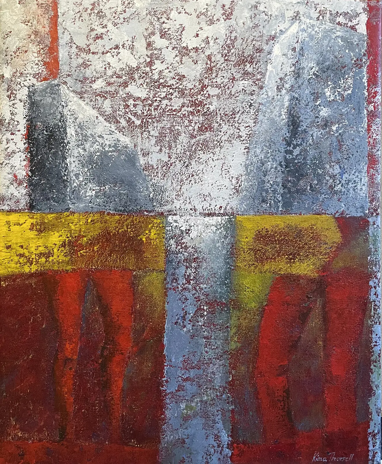 Akrylmålning Ska vi träffas? av Kina Thorsell