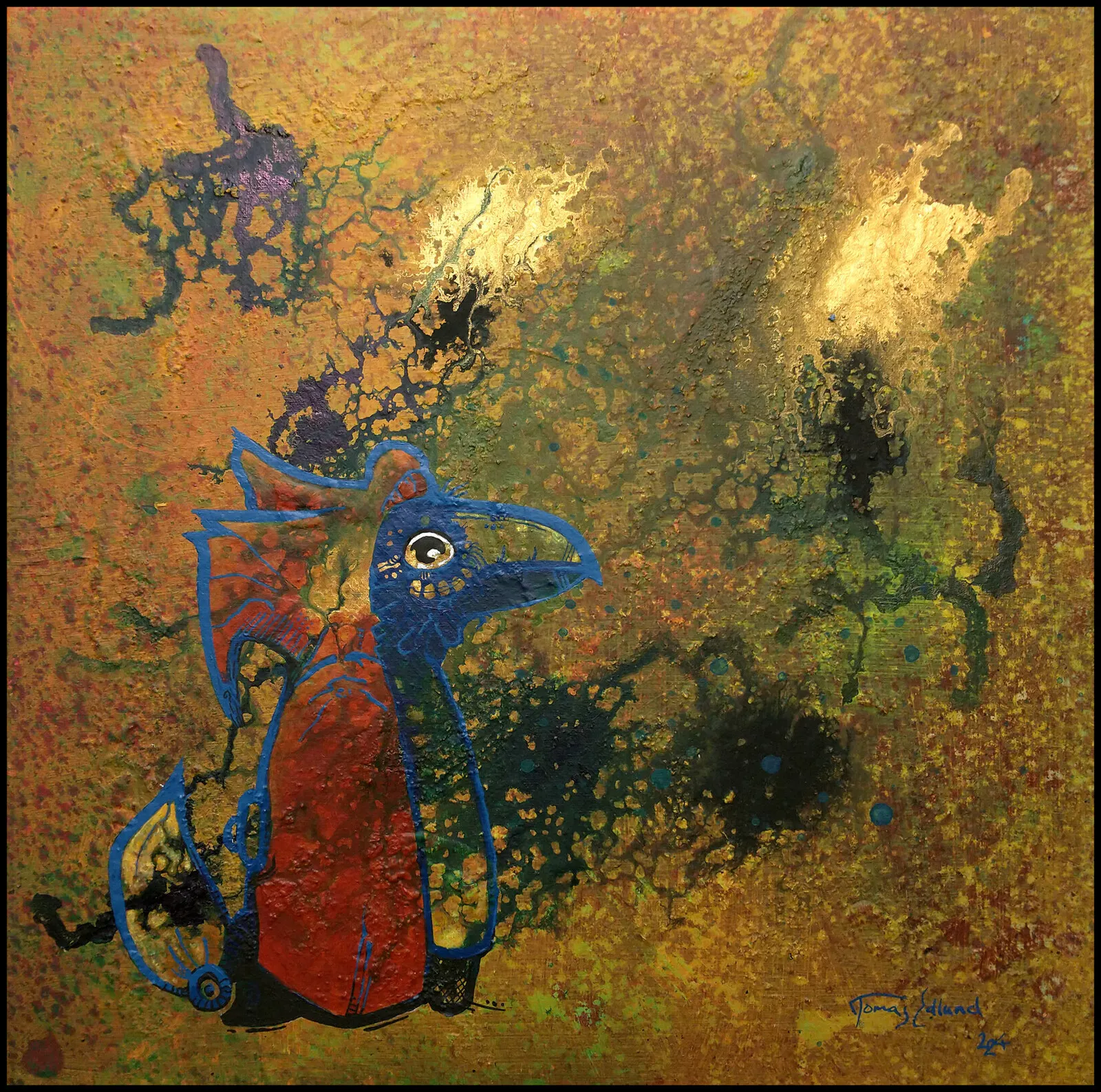 Akrylmålning Filurens tid av Tomas Edlund