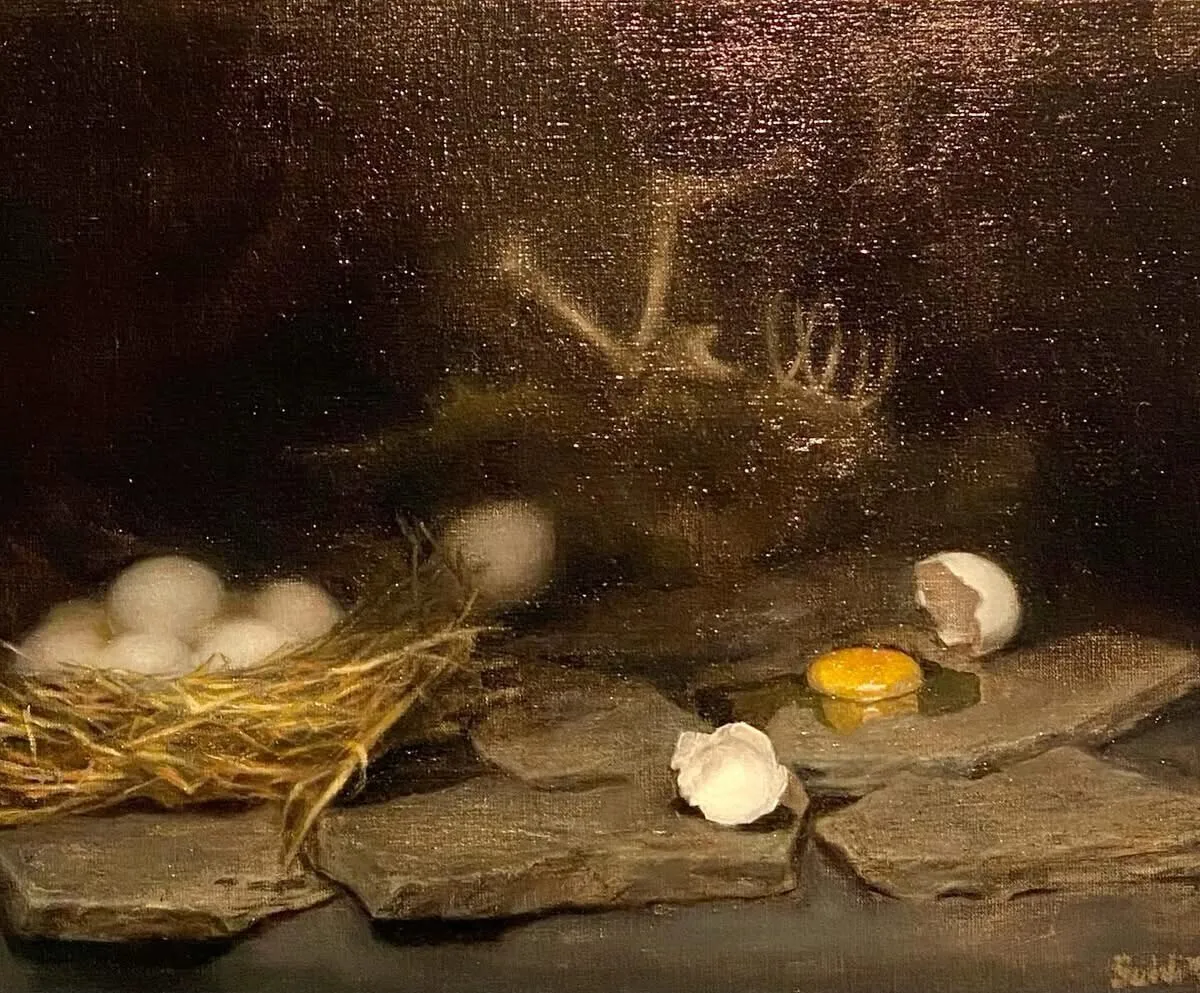 Oljemålning En tragedi av Sussi Willgren L