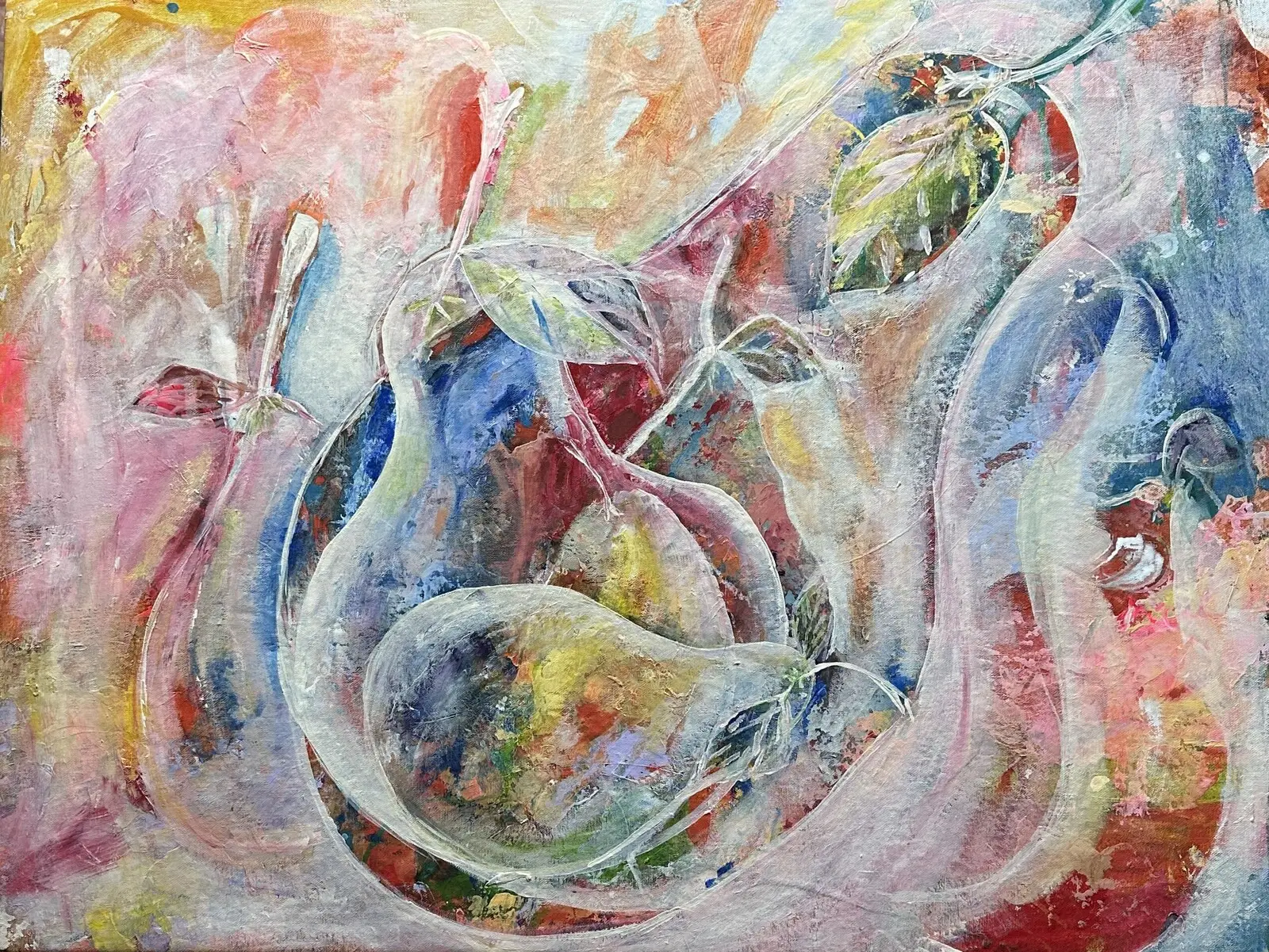 Akrylmålning Shapes av Jeanette Ringwall