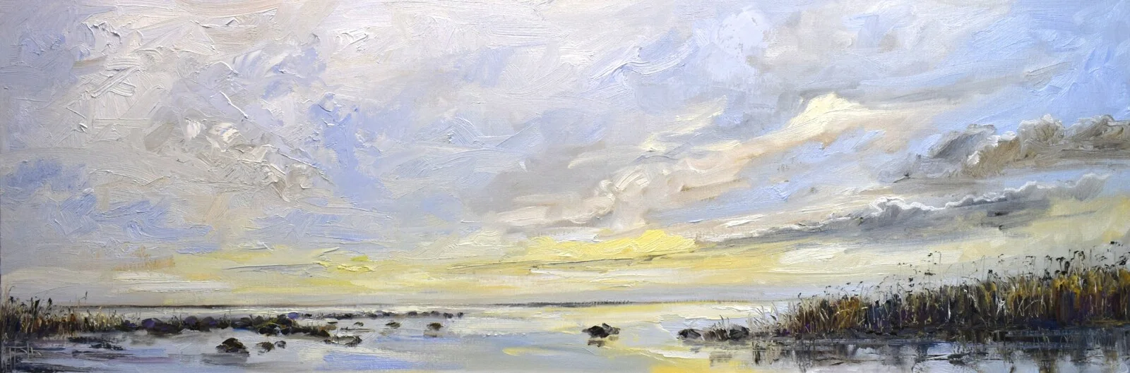 Oljemålning Early shine av Sonja Brussen