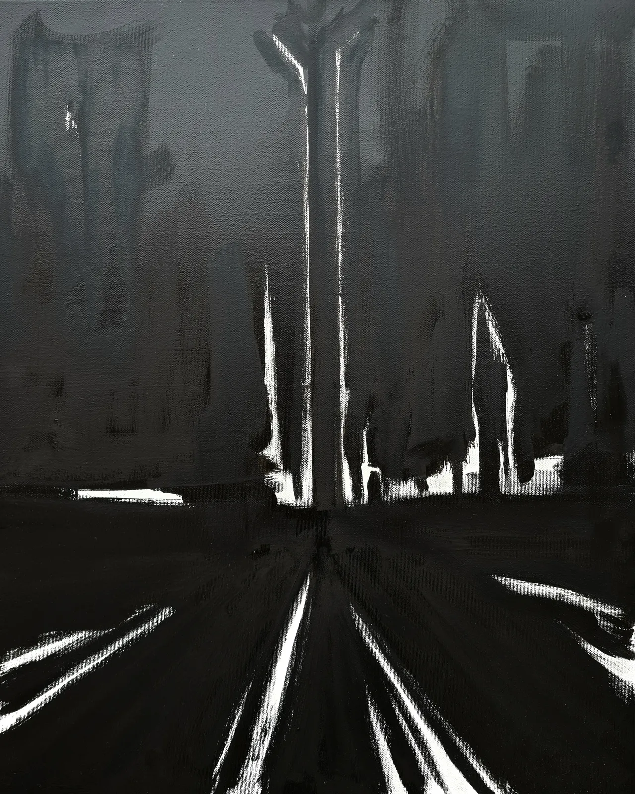 Oljemålning The light inbetween IV av Irem Babovic