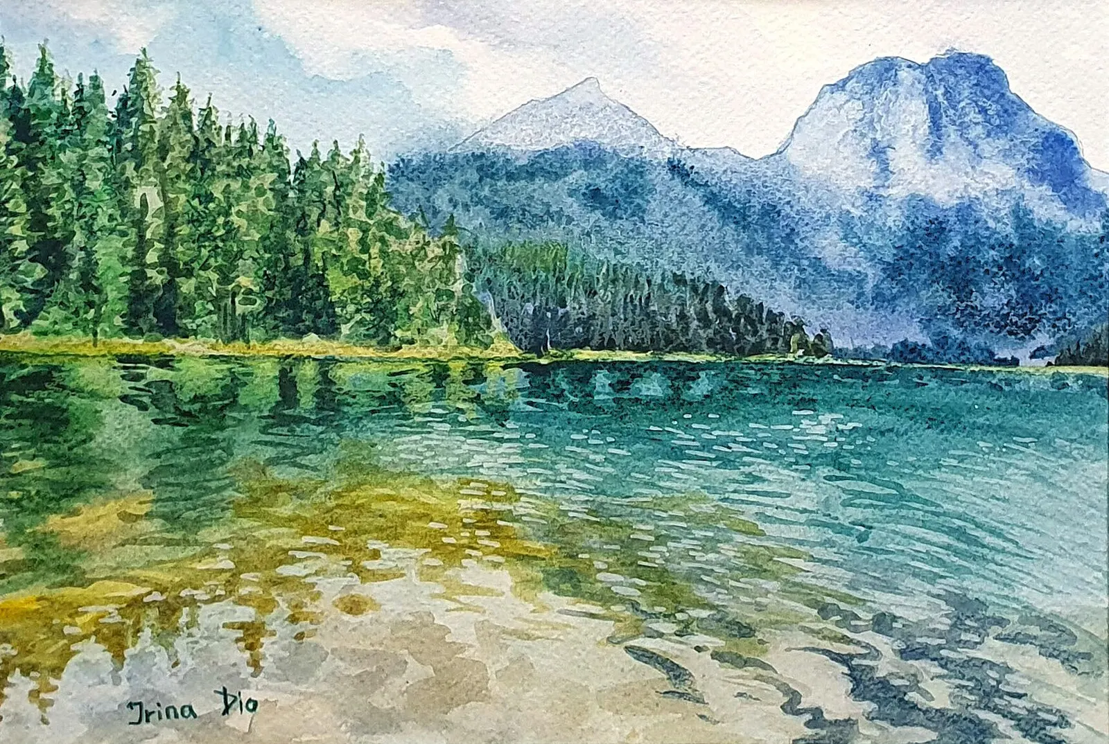 Akvarell En sjö av Iryna Denysenko