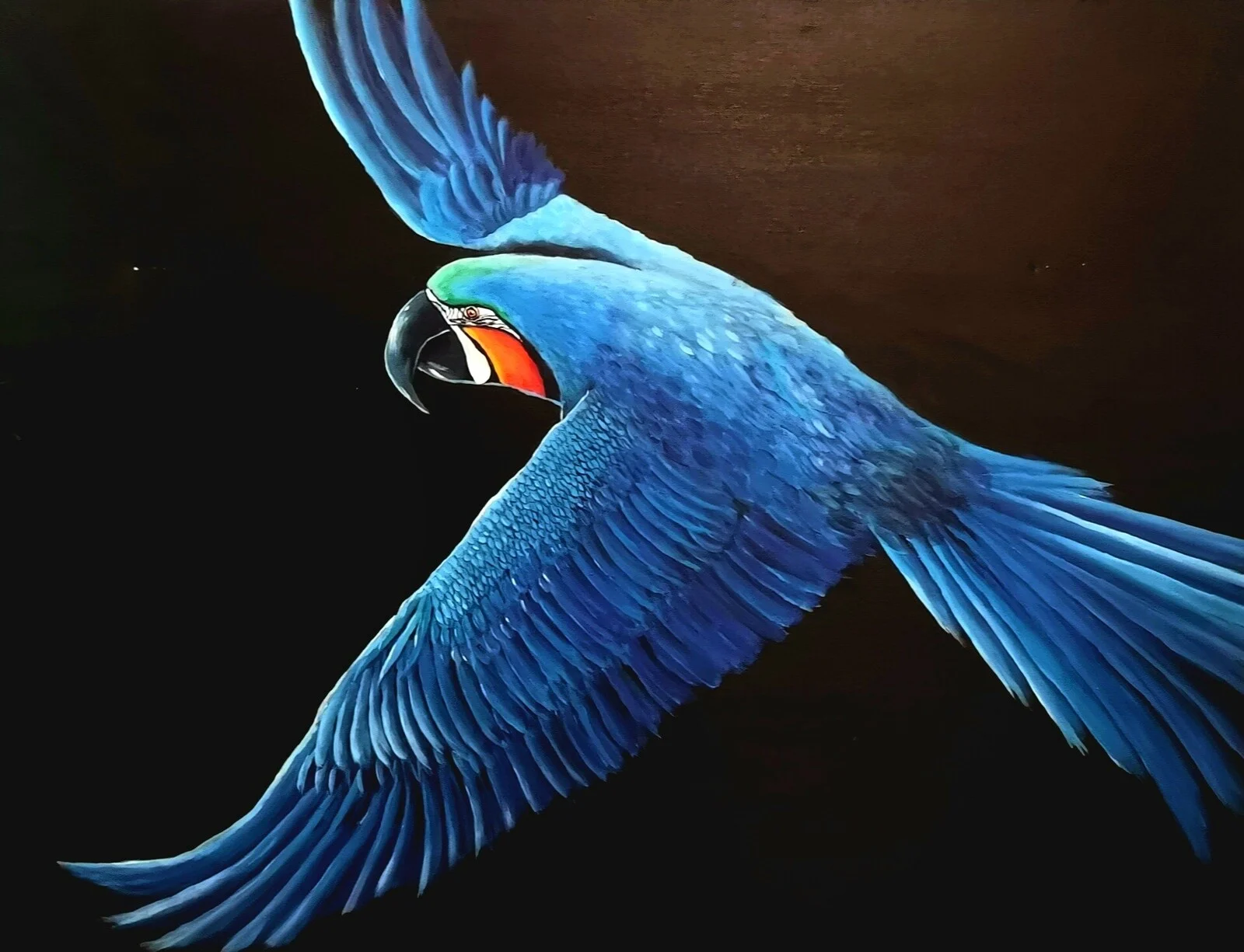 Akrylmålning Bluebird av Maria Borgring ( Fd Lindberg)