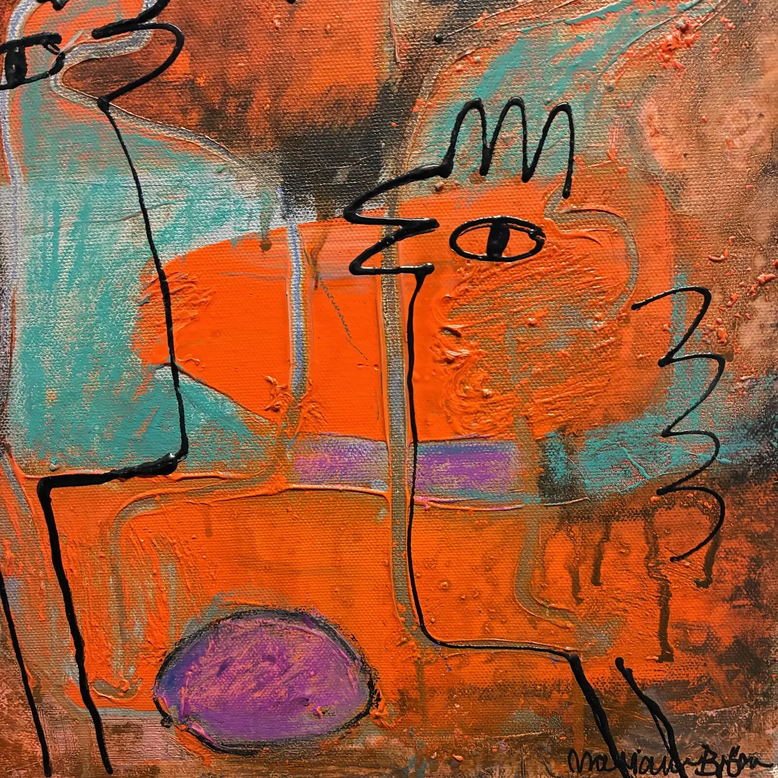 Akrylmålning Snart så är det dax av Marianne Björn