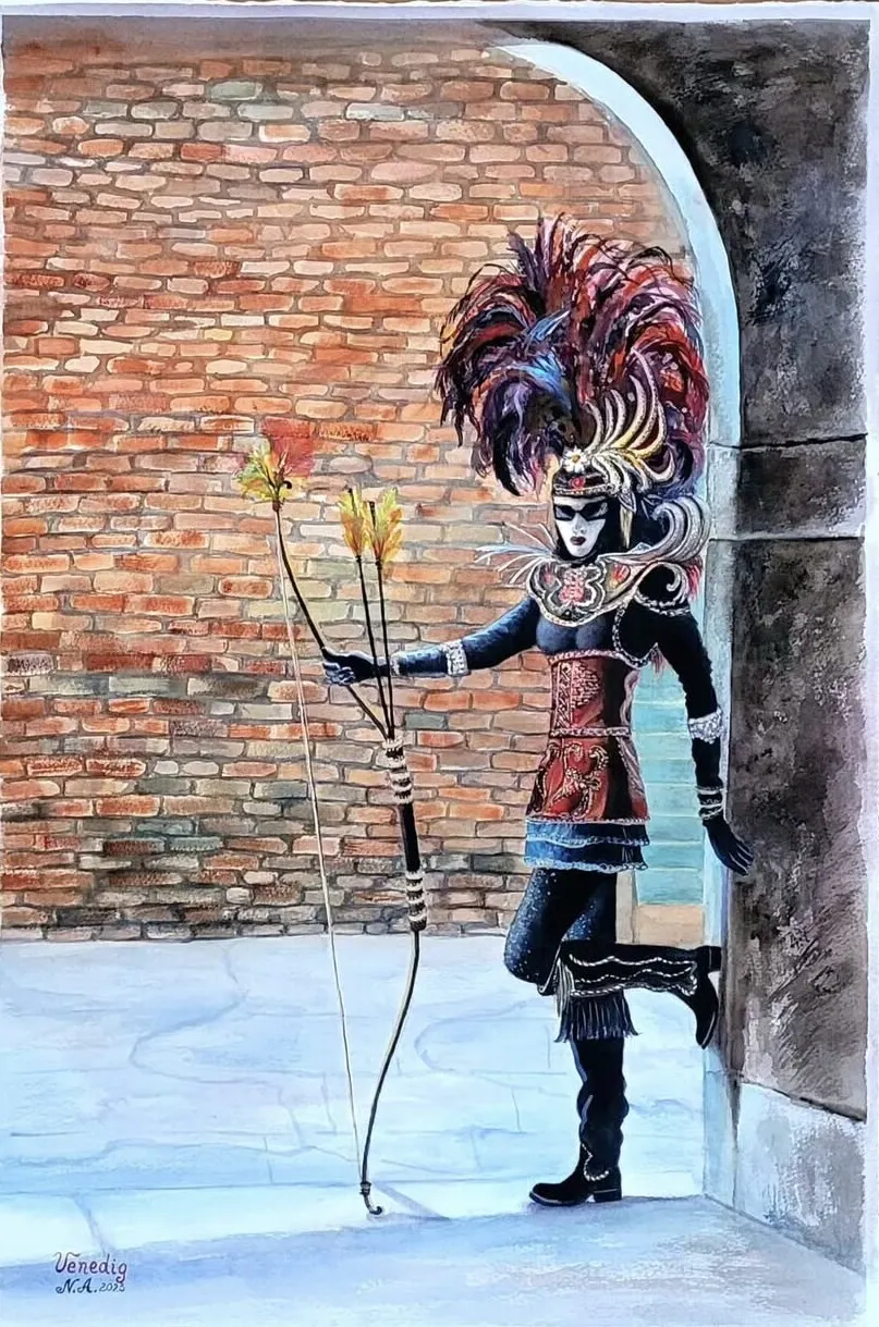 Akvarell Venedig av Natalia Apostolova