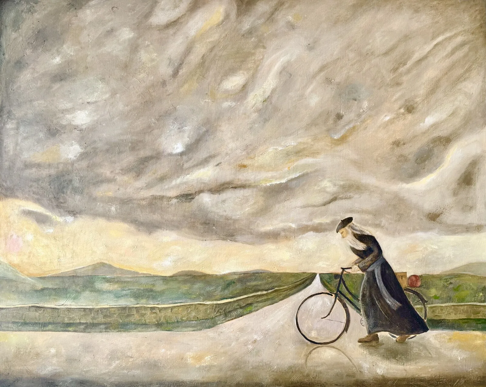 Oljemålning Pilgrimen av Franck Gilles Miciol