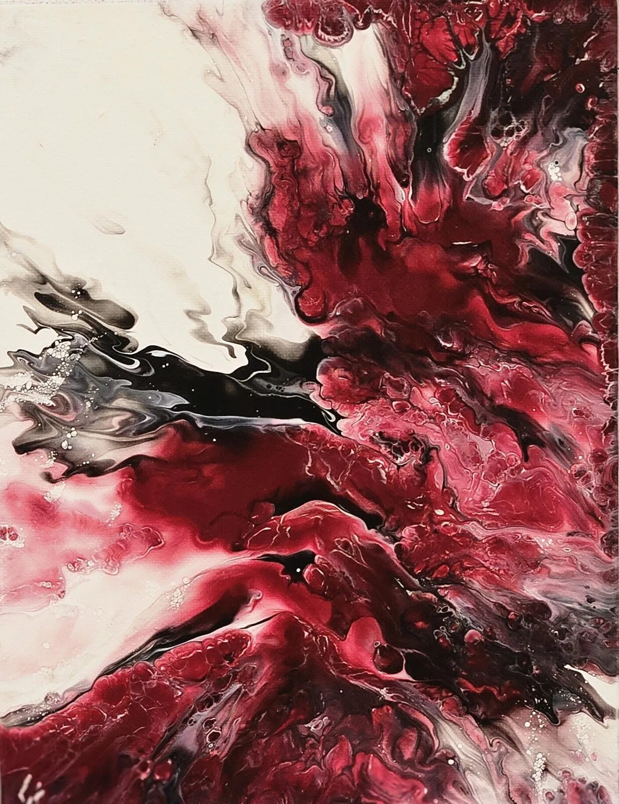 Akrylmålning Där hjärtat glömmer sin form av Pernilla Andersson