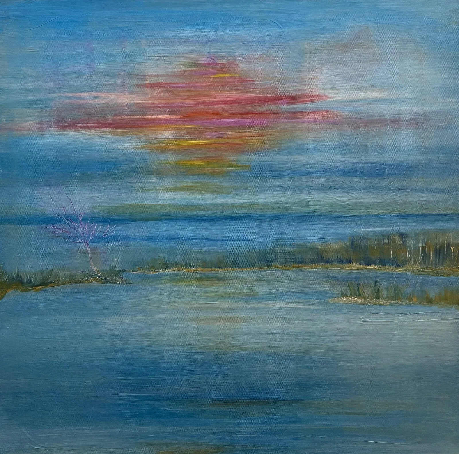 Oljemålning Blue water av Susanne Ahlberg