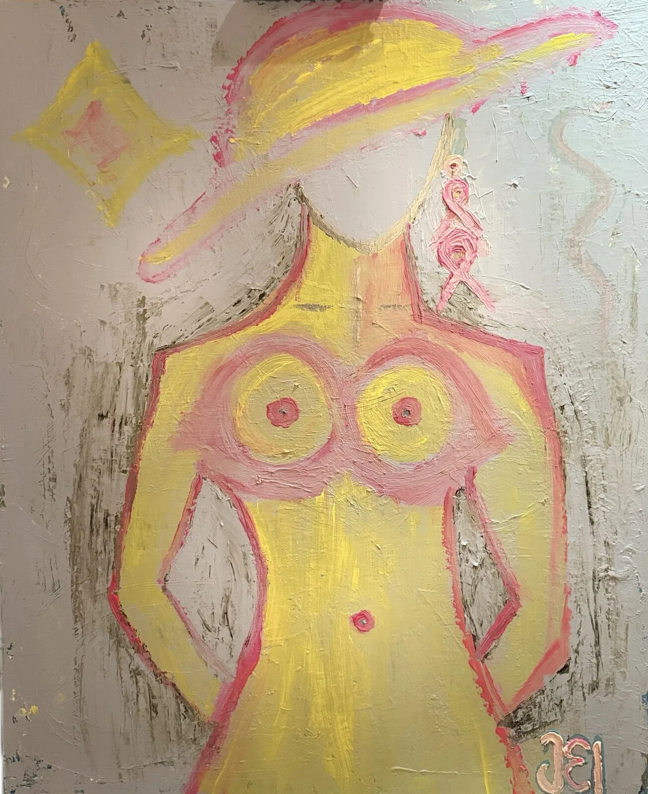 Akrylmålning Femme courage- Neon edition av Jenny Englund Isaksson