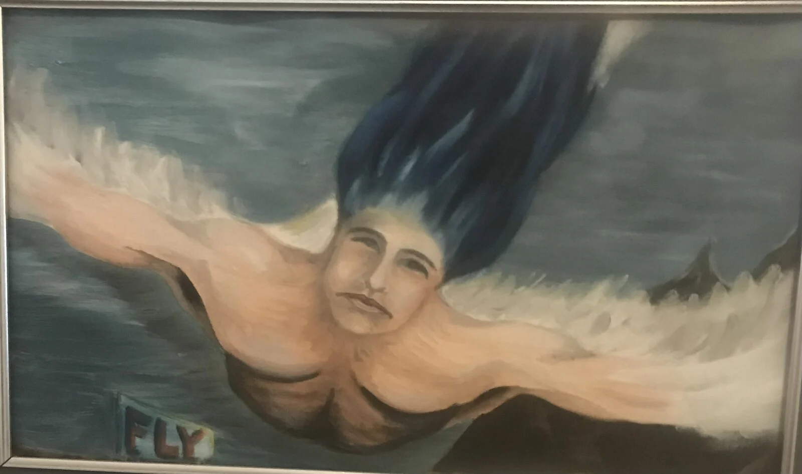 Oljemålning Fly av Håkan Vallin