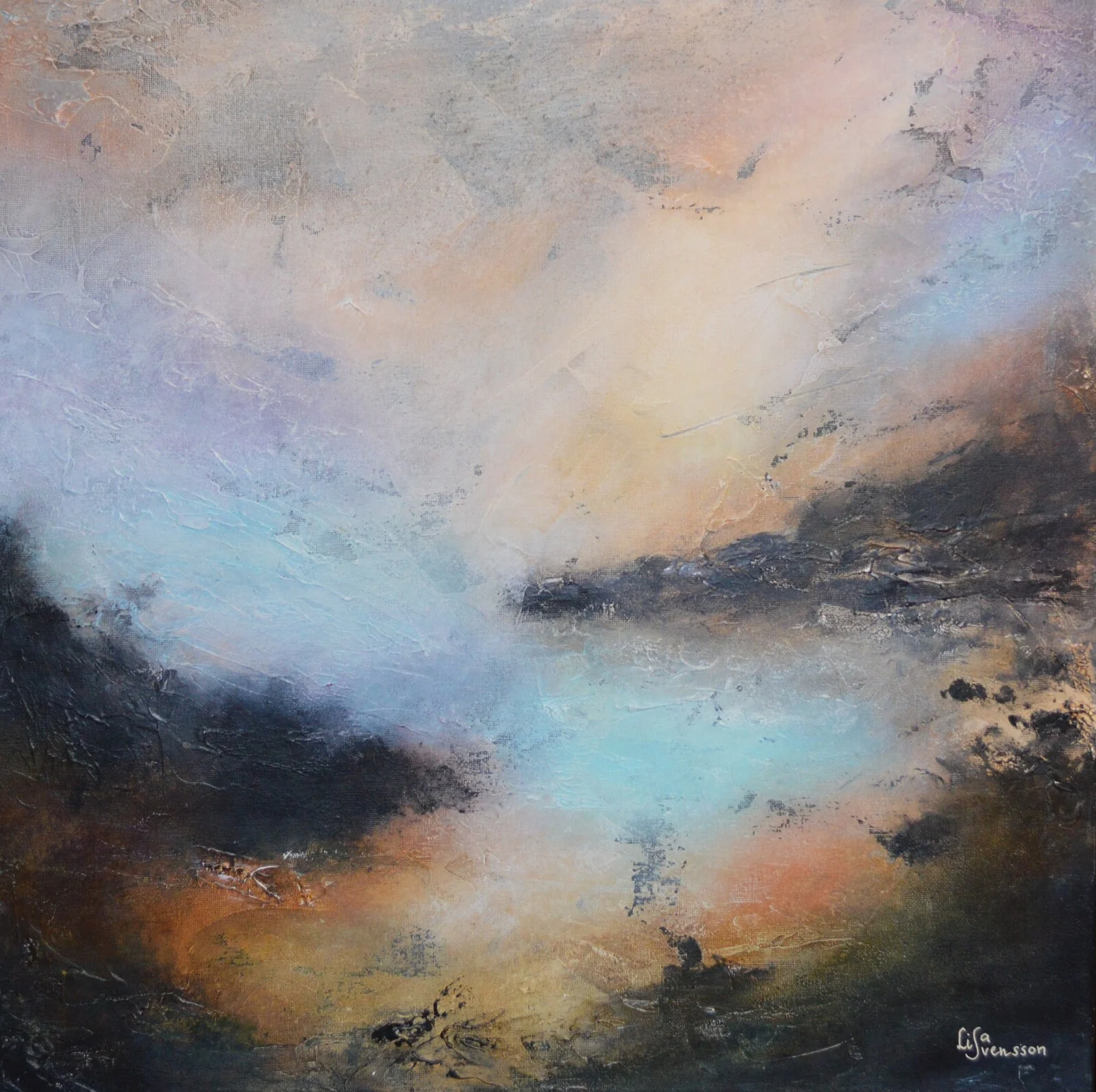 Akrylmålning Cozy beach av Lisa Svensson