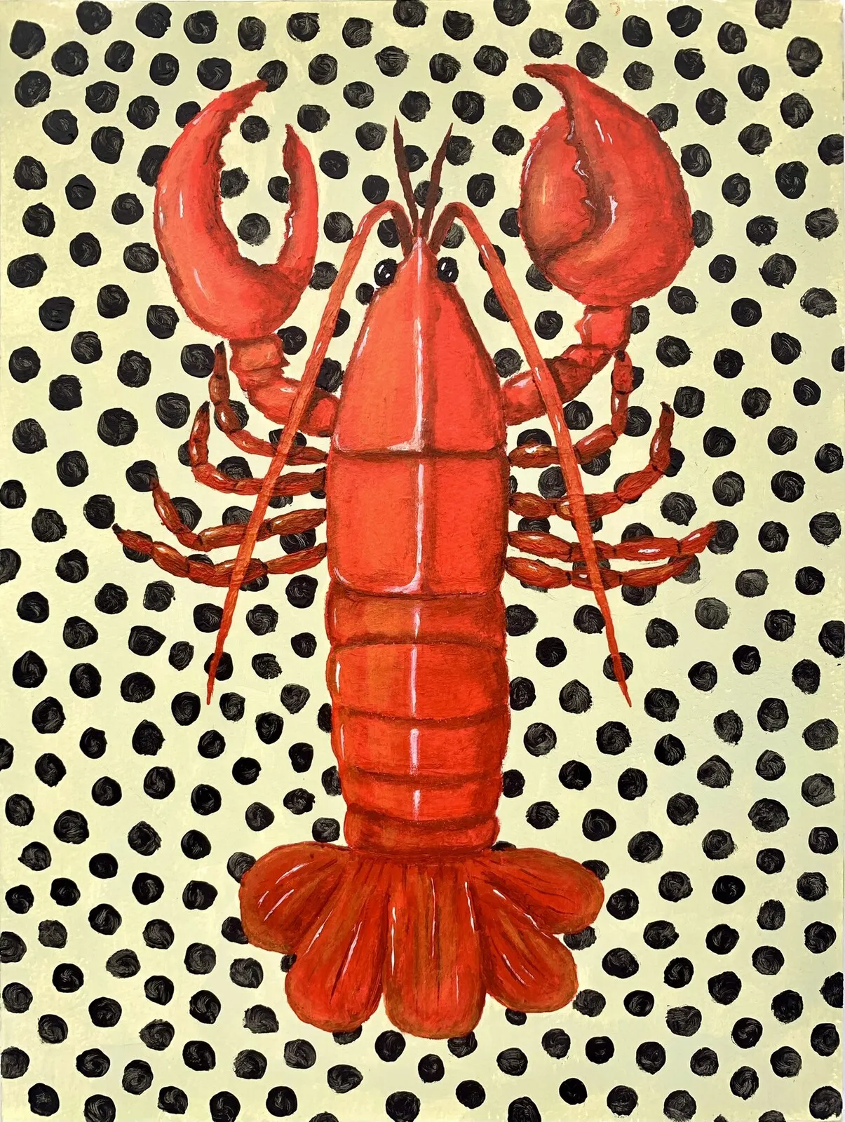 Akrylmålning Lobster av Eric Ericson
