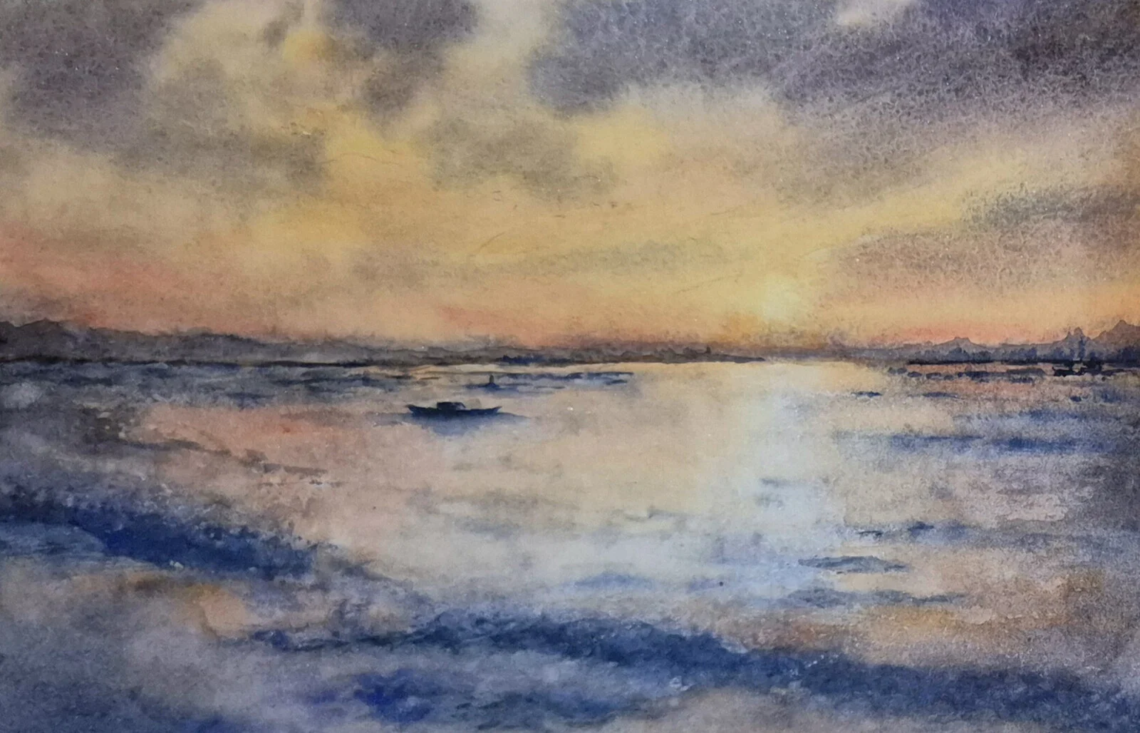 Akvarell By the sea av Susanne Persdotter