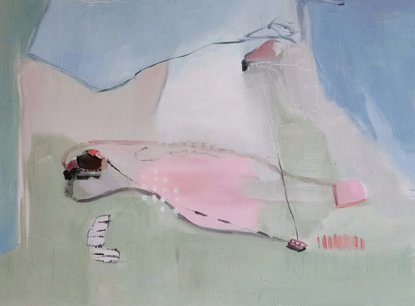 Oljemålning A walk in the park av Ola Arven