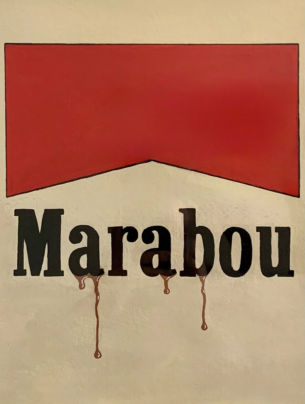 Akrylmålning Marlboro x Marabou av Eric Ericson