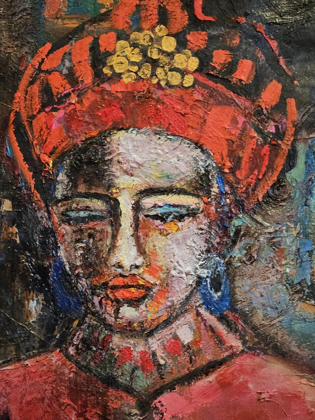 Oljemålning En bön för den goda människan. av Marta Monguillot