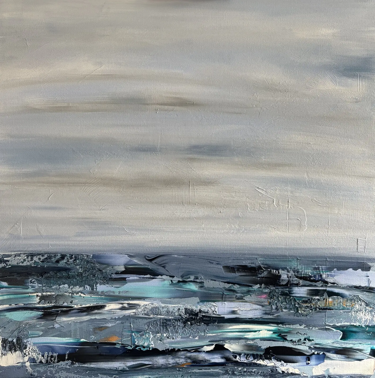 Akrylmålning By the lake av Ellinor Bergman