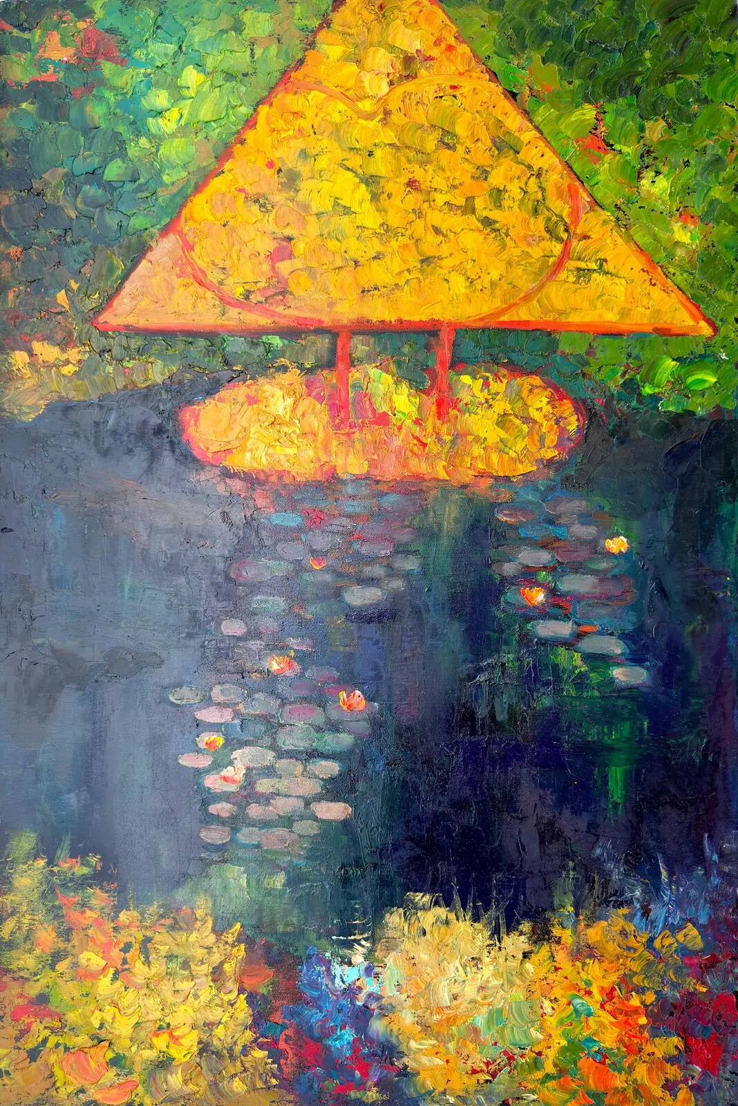 Oljemålning The Island av Ivan Tverdun