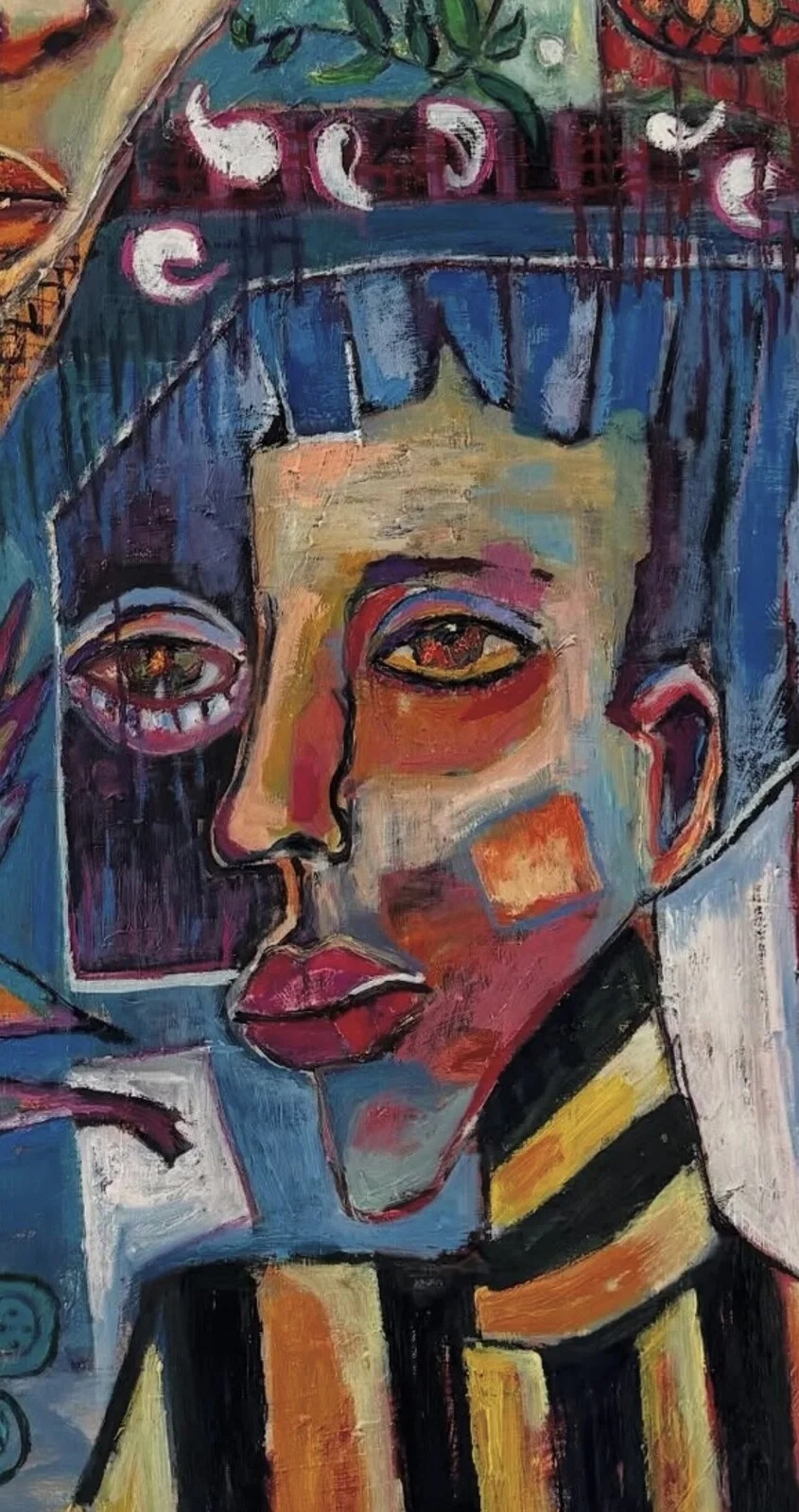 Oljemålning Där tankarna går vilse av Fataneh Hadi