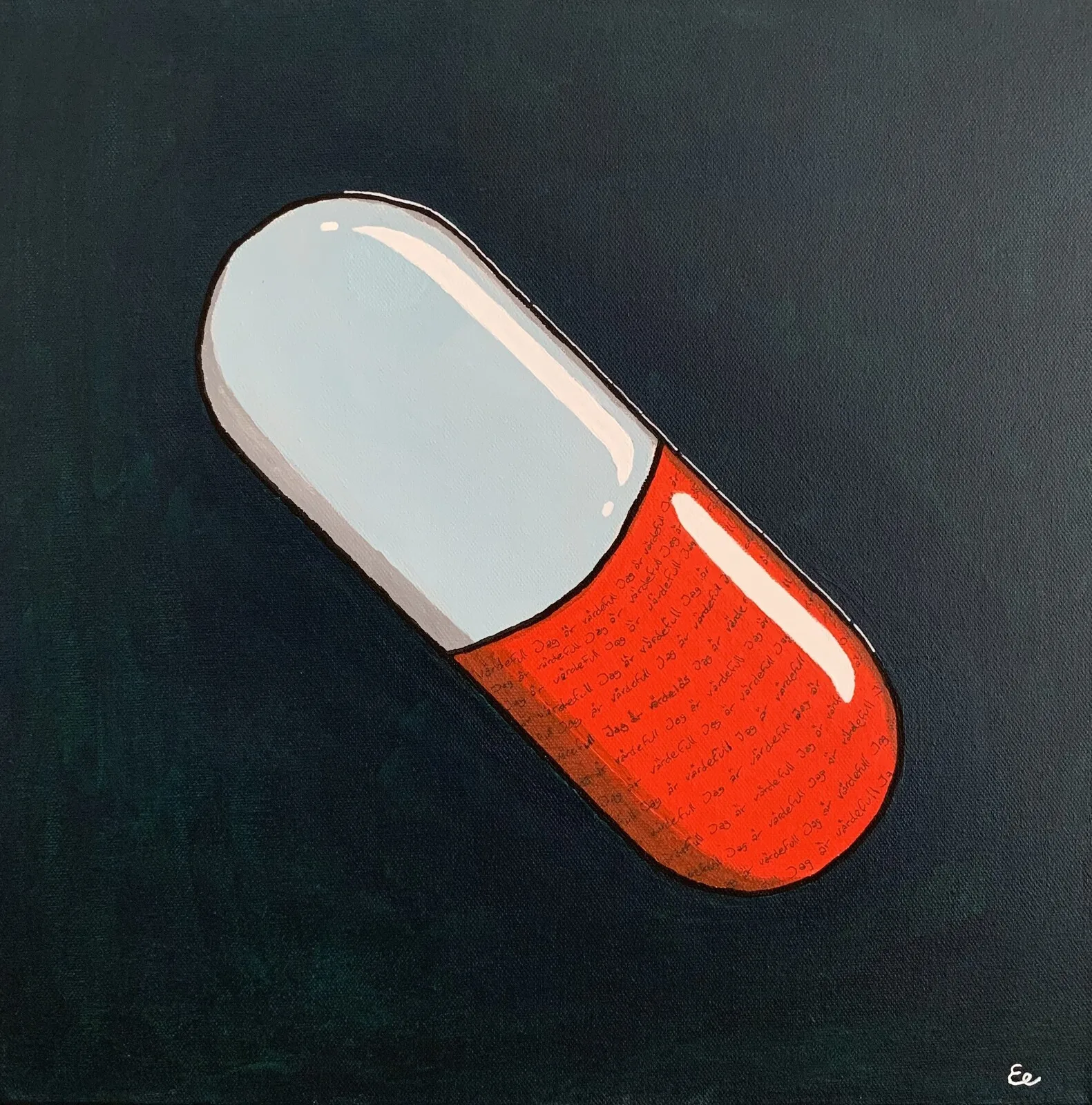 Akrylmålning The Pill av Eric Ericson