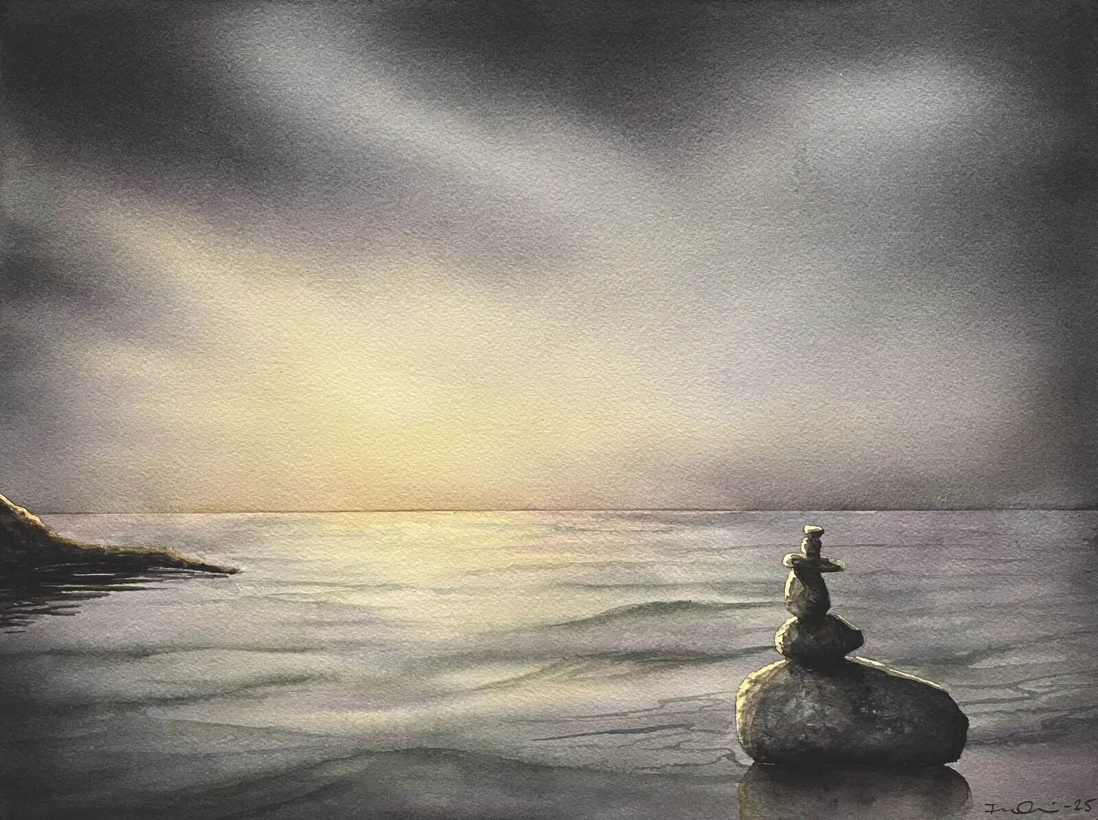 Akvarell Käringen II av Fredrik Eklöf