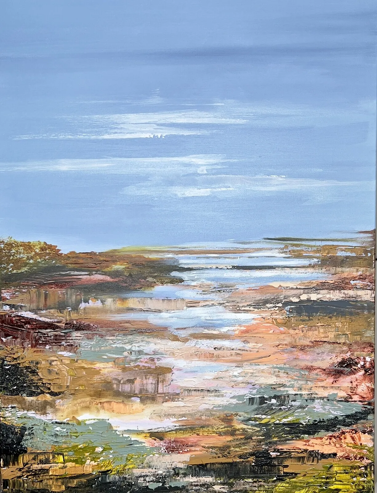 Akrylmålning Breath of Blue av Anne-lee Andersson