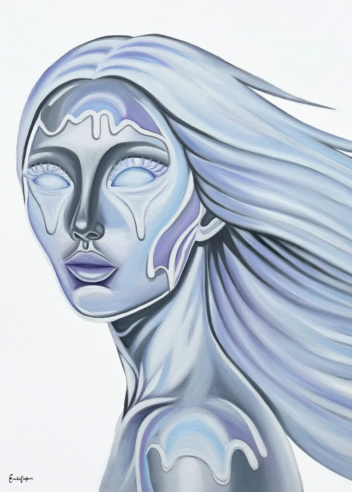 Oljemålning Blind beauty av Emilia Olofsson