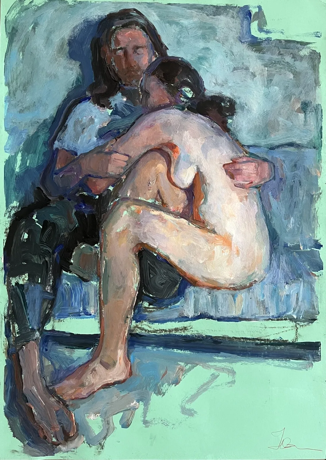 Akrylmålning Kväll av Yuliia Levytska