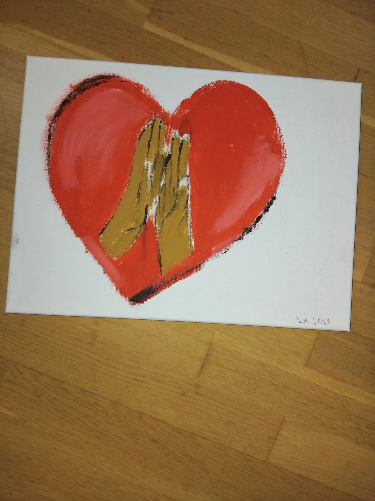 Akrylmålning Kärlek vid första ögonkastet av Lisa Andersson