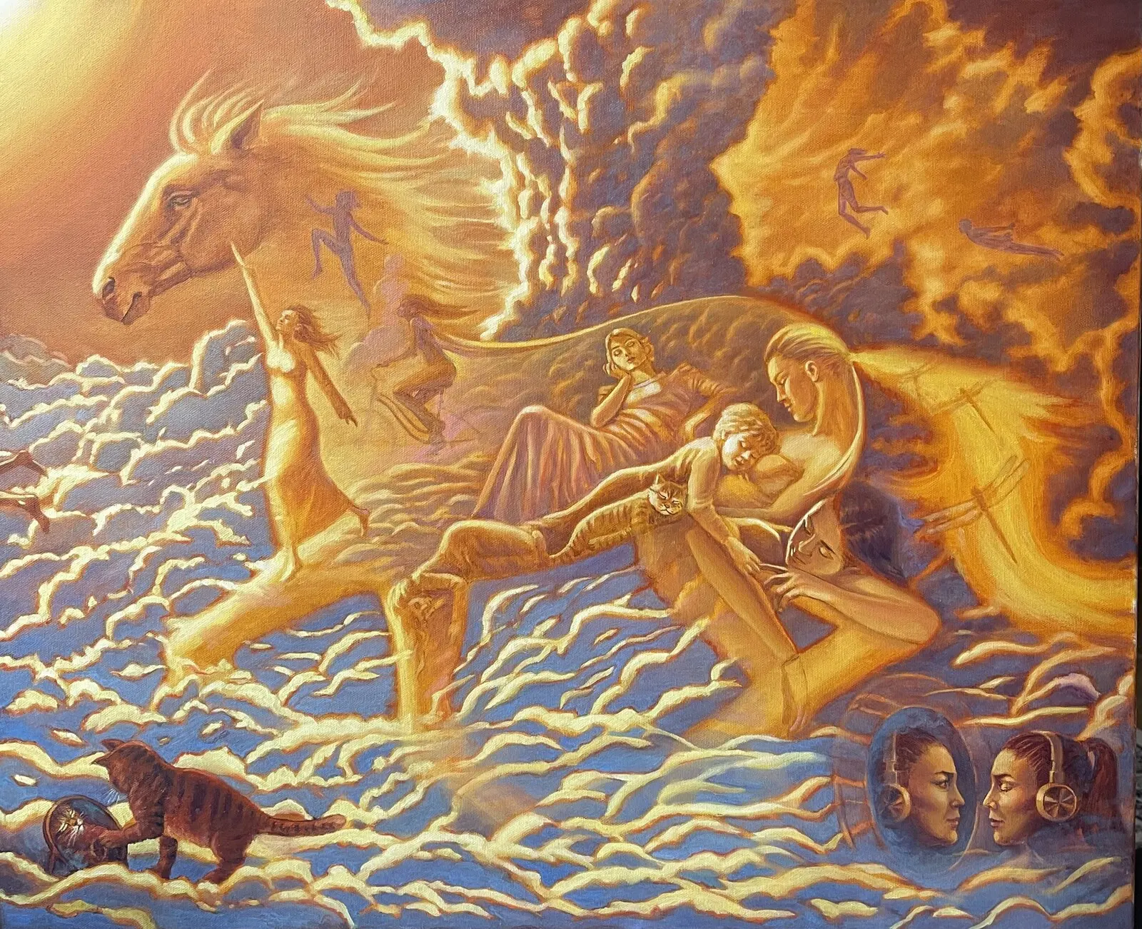 Oljemålning Genom den gyllene drömmen av Ramz Gadzh