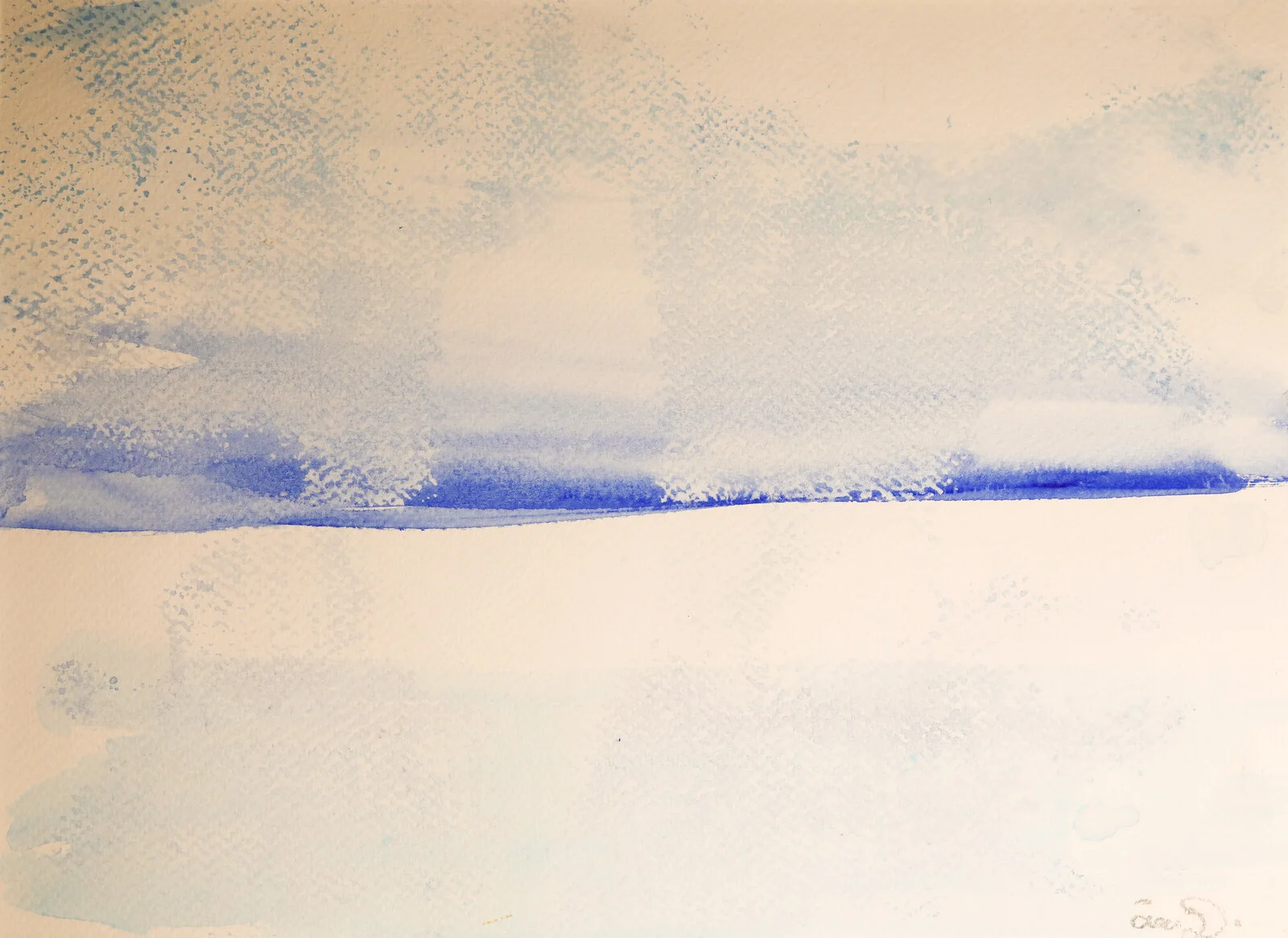 Akvarell Det blå ljuset av Åsa Elisa Dahlbeck