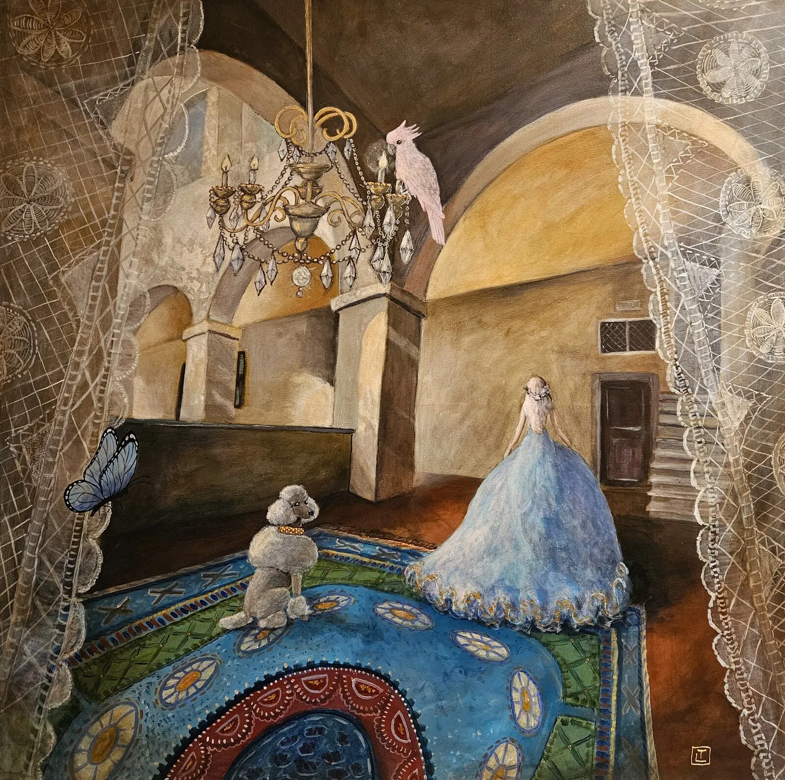 Akrylmålning Vad är väl en bal på slottet av Tove Landberg