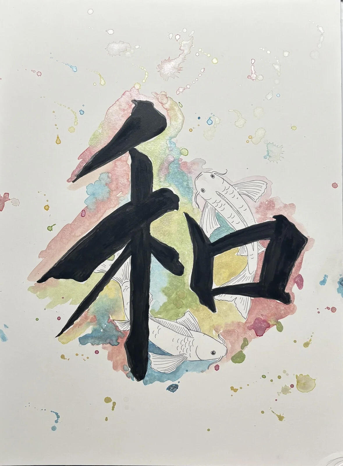 Akvarell Harmony av Karolina Pronckute