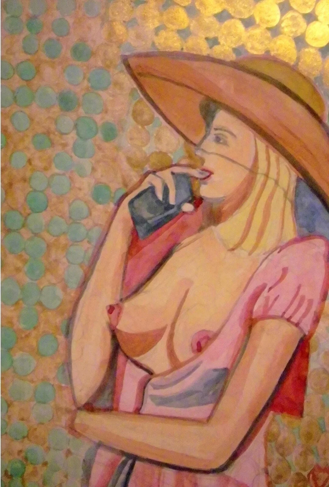 69 ) Woman with Sun Hat av Victor Finnigan