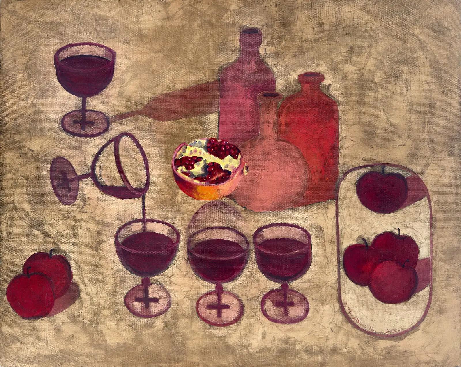 Oljemålning The Juice 1994 av Ivan Tverdun