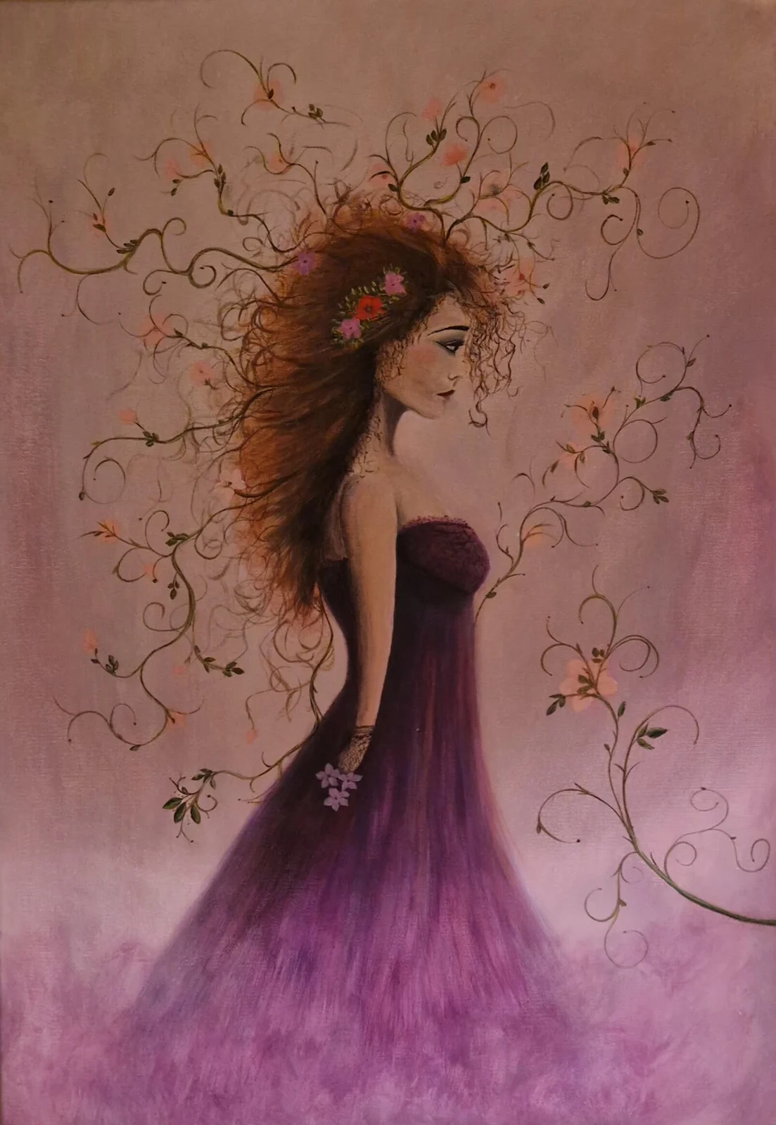 Akrylmålning Quietly seen av Pia K. Egeriis