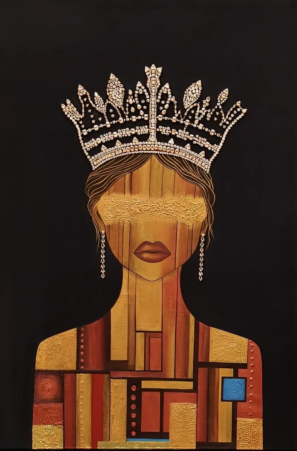 Akrylmålning Confident Queen av Asal RavanArt