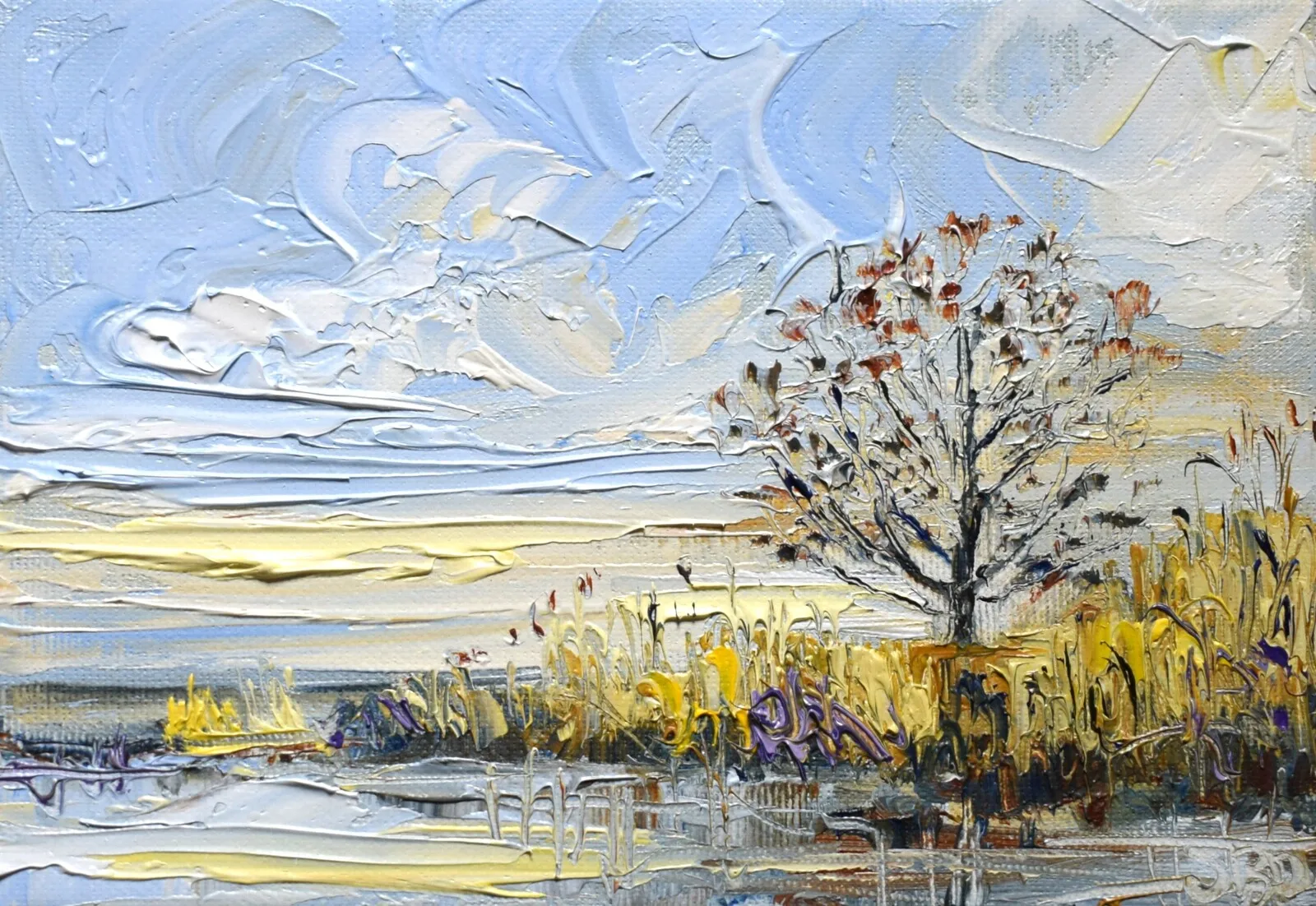 Oljemålning My beacon av Sonja Brussen