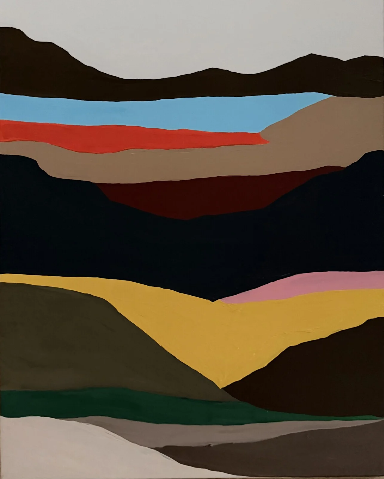 Oljemålning Quiet Layers av Omid Ghorab Art