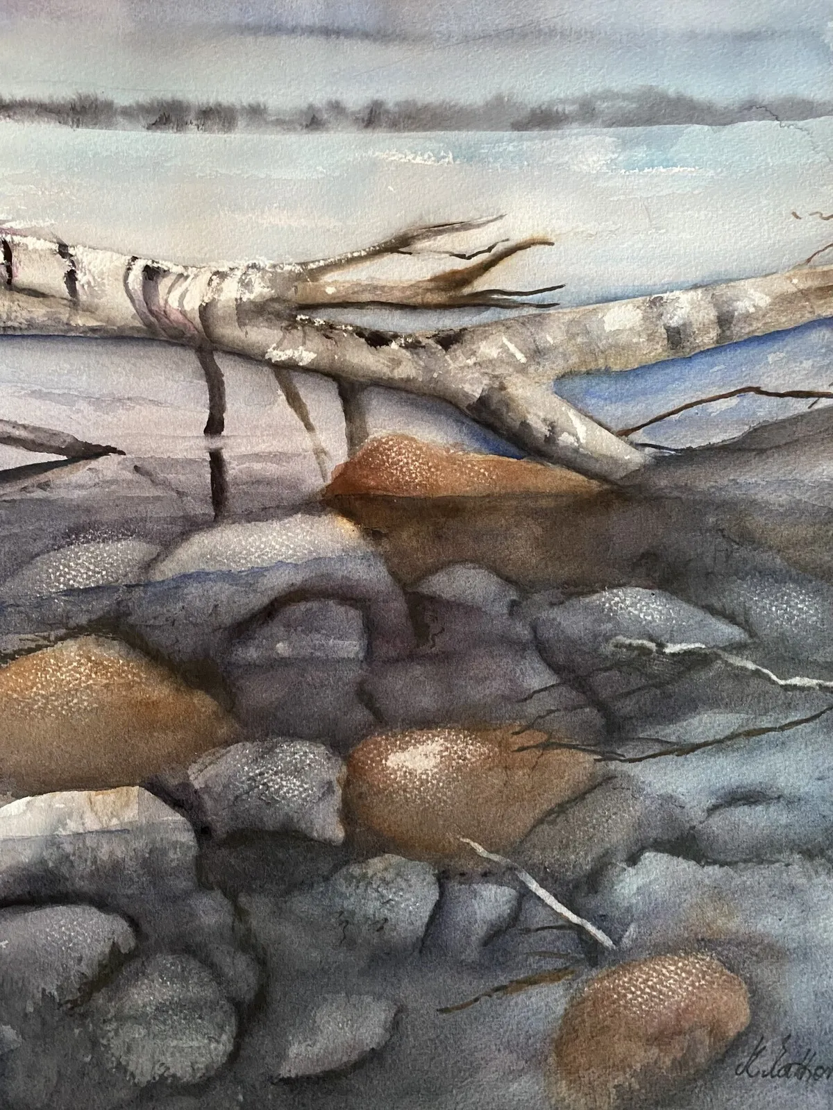 Akvarell Under ytan av Margareta Mattsson