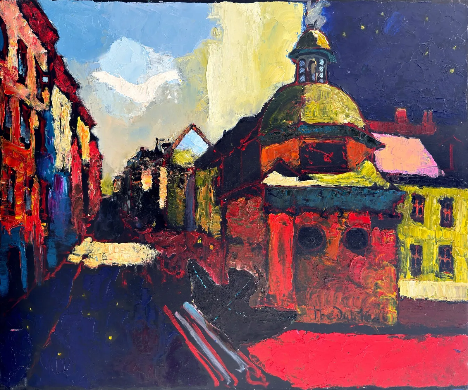Oljemålning Black Angel av Ivan Tverdun